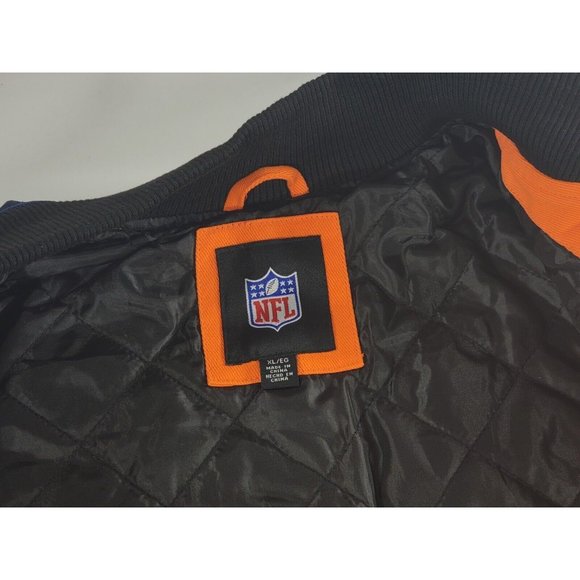New! NFL Denver Broncos Embroidered Cotton Canvas Varsity Jacket Coat Men Sz XL - Picture 8 of 12